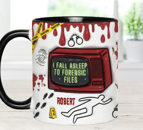 I Fall Asleep For Forensic Files - Personalized Accent Mug-Myprintsy