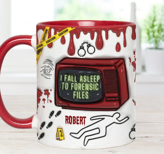 I Fall Asleep For Forensic Files - Personalized Accent Mug-Myprintsy