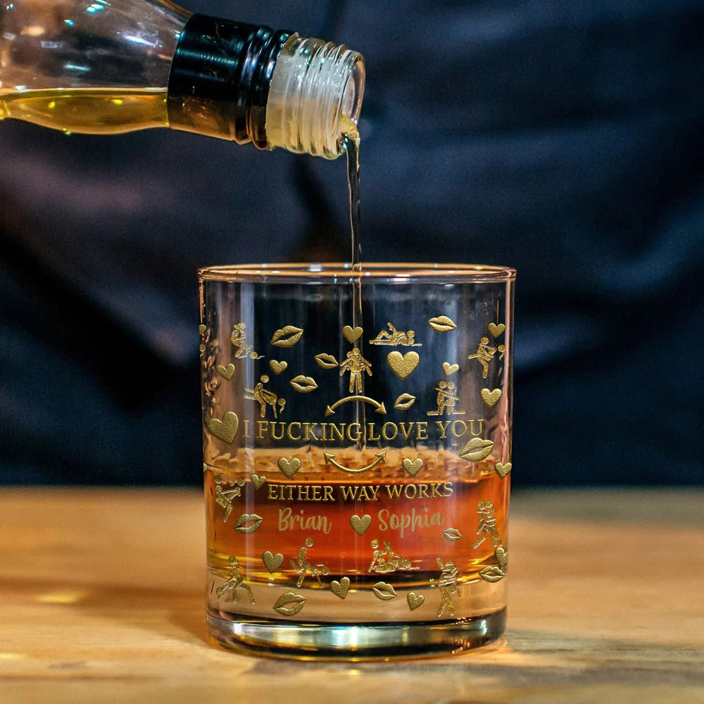 I Fcking Love You - Gift For You And Couples - Personalized Whiskey Glass-Myprintsy