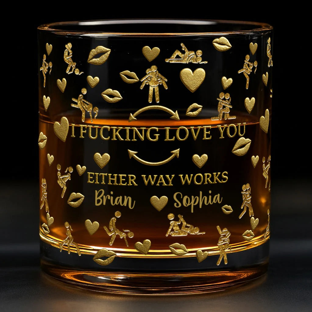 I Fcking Love You - Gift For You And Couples - Personalized Whiskey Glass-Myprintsy