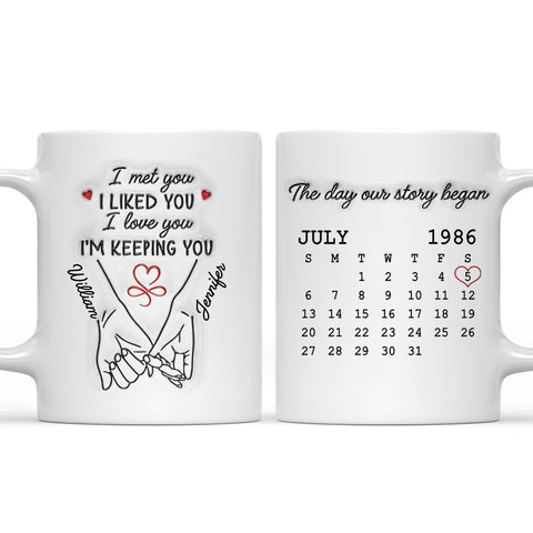 I Met You I Liked You I Love You I'm Keeping You Mug - Personalized Coffee Mug-Myprintsy