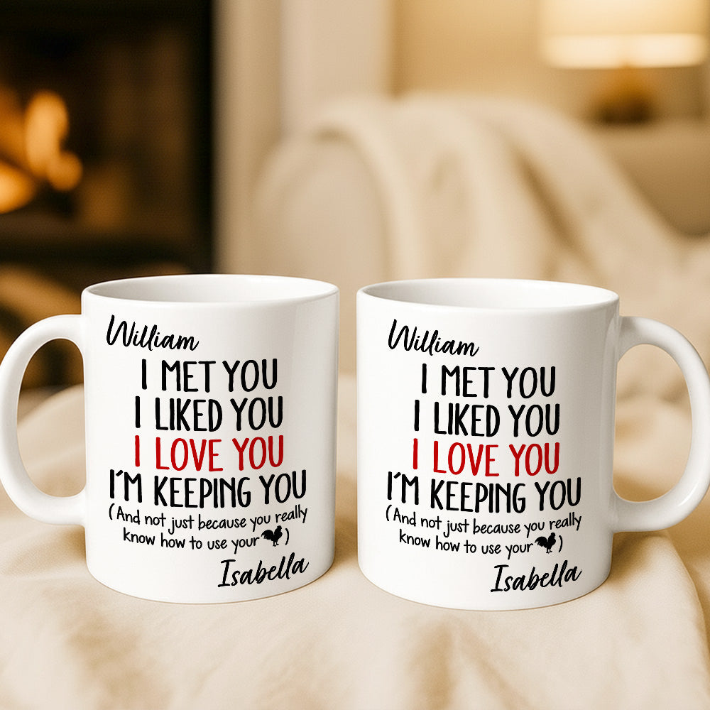 I Met You I Liked You I Love You Keeping You - Personalized Coffee Mug-Myprintsy
