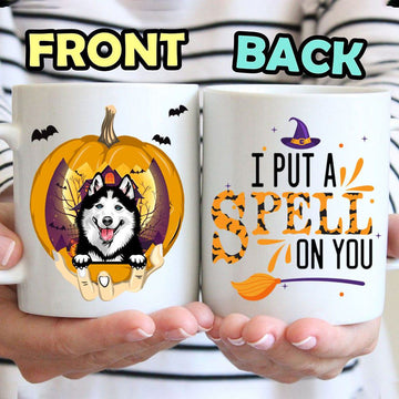 I Put A Spell On You Custom Mug - Personalized Coffee Mug - Halloween Gift-Myprintsy