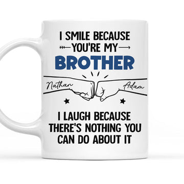 I Smile Because You Are My Brother - Personalized Coffee Mug-Myprintsy