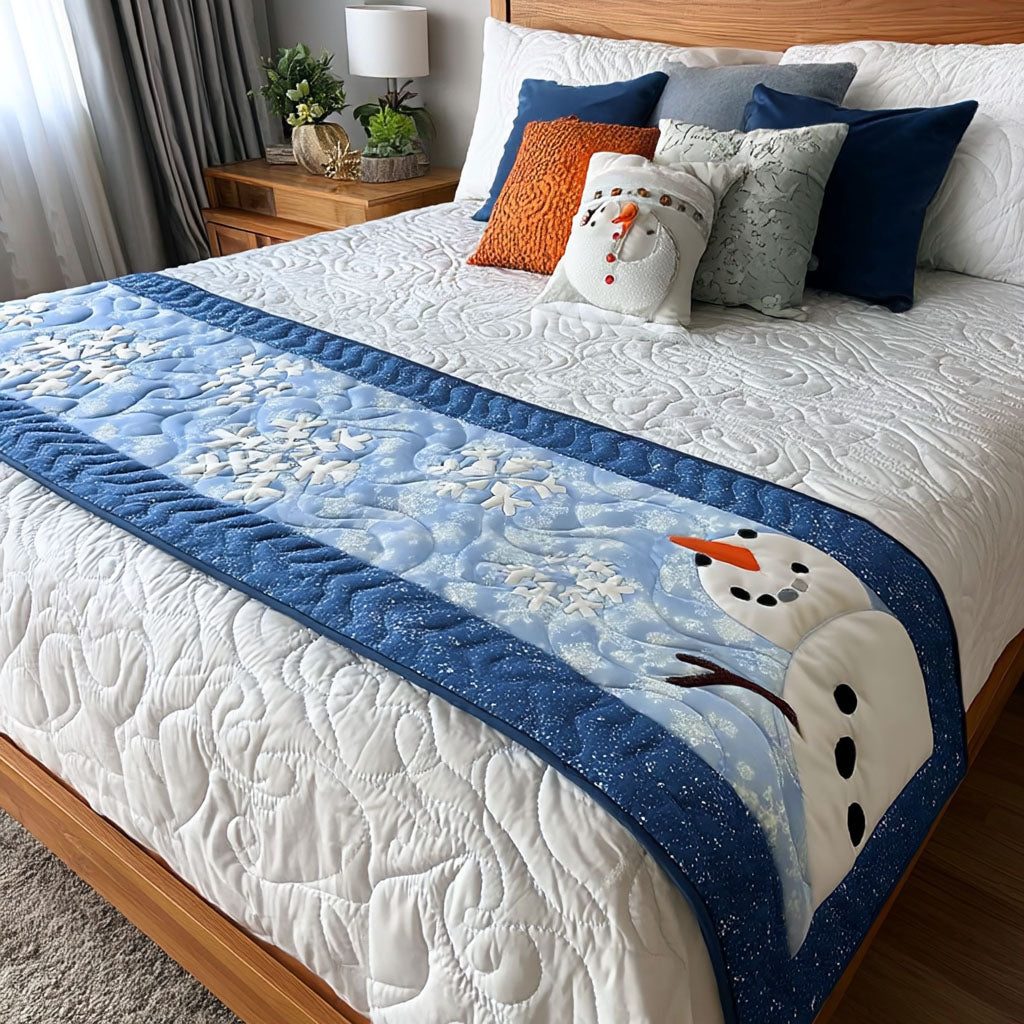 Icy Bliss Quilted Bed Runner VTQ-Myprintsy