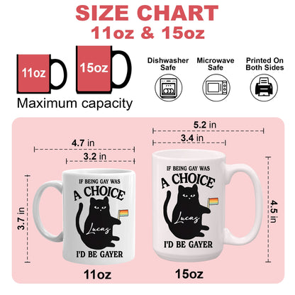 If Being Gay Was A Choice, I'd Be Gayer - Personalized Pride Mug-Myprintsy