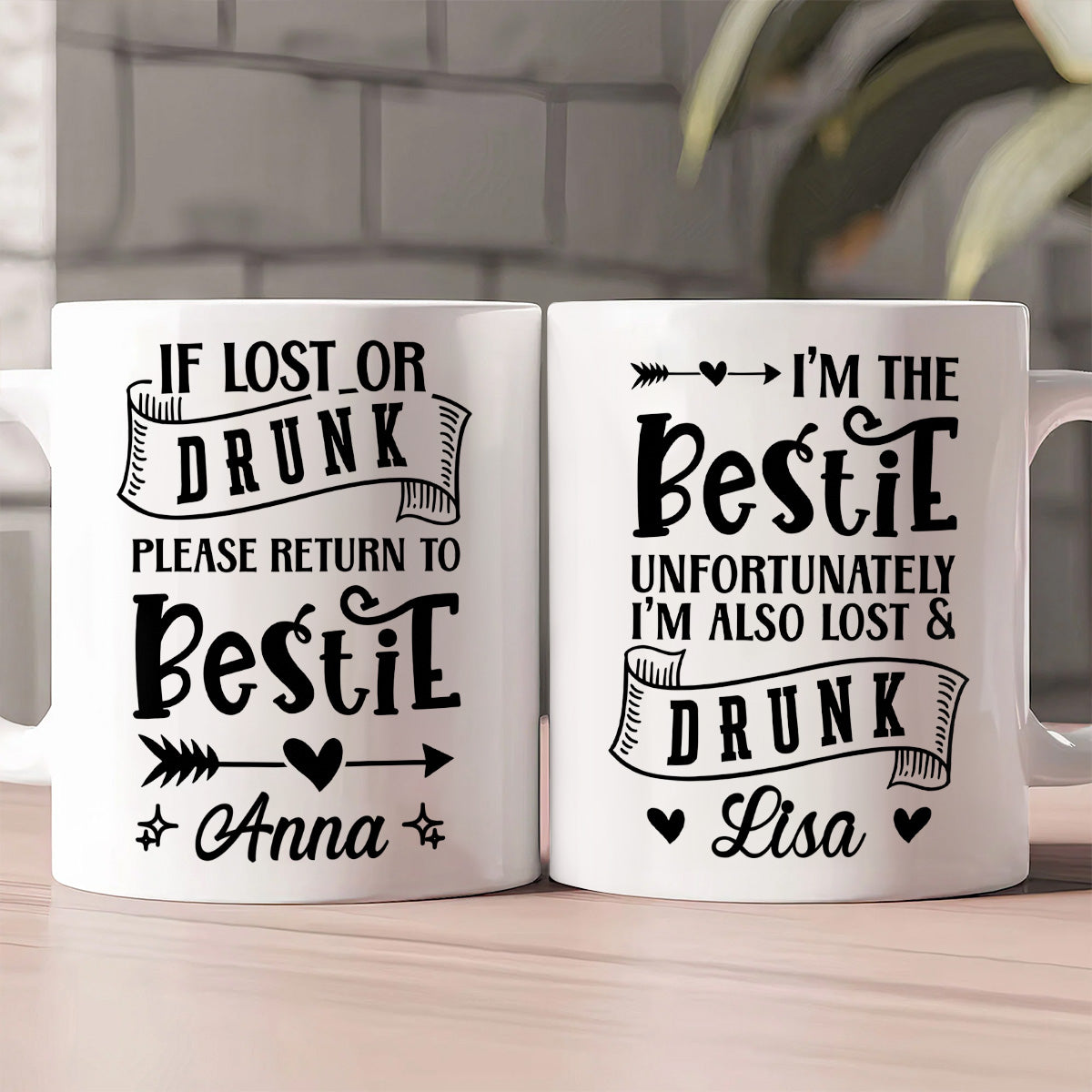 If Lost Or Drunk Please Return To Bestie - Personalized Ceramic Mug-Myprintsy