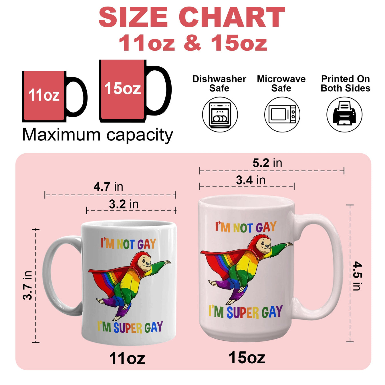 I'm Not Gay, I'm Super Gay - Personalized Mug-Myprintsy