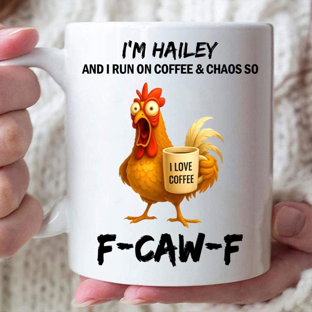 I'm Run On Coffee And Chaos - Personalized Funny Mug-Myprintsy