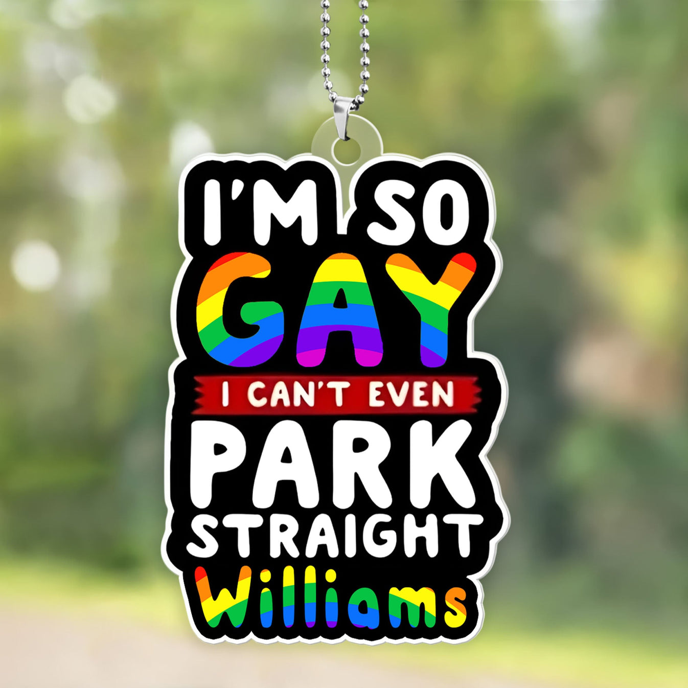 I’m So Gay, I Can’t Even Park Straight - Personalized Rear View Mirror Accessory-Myprintsy
