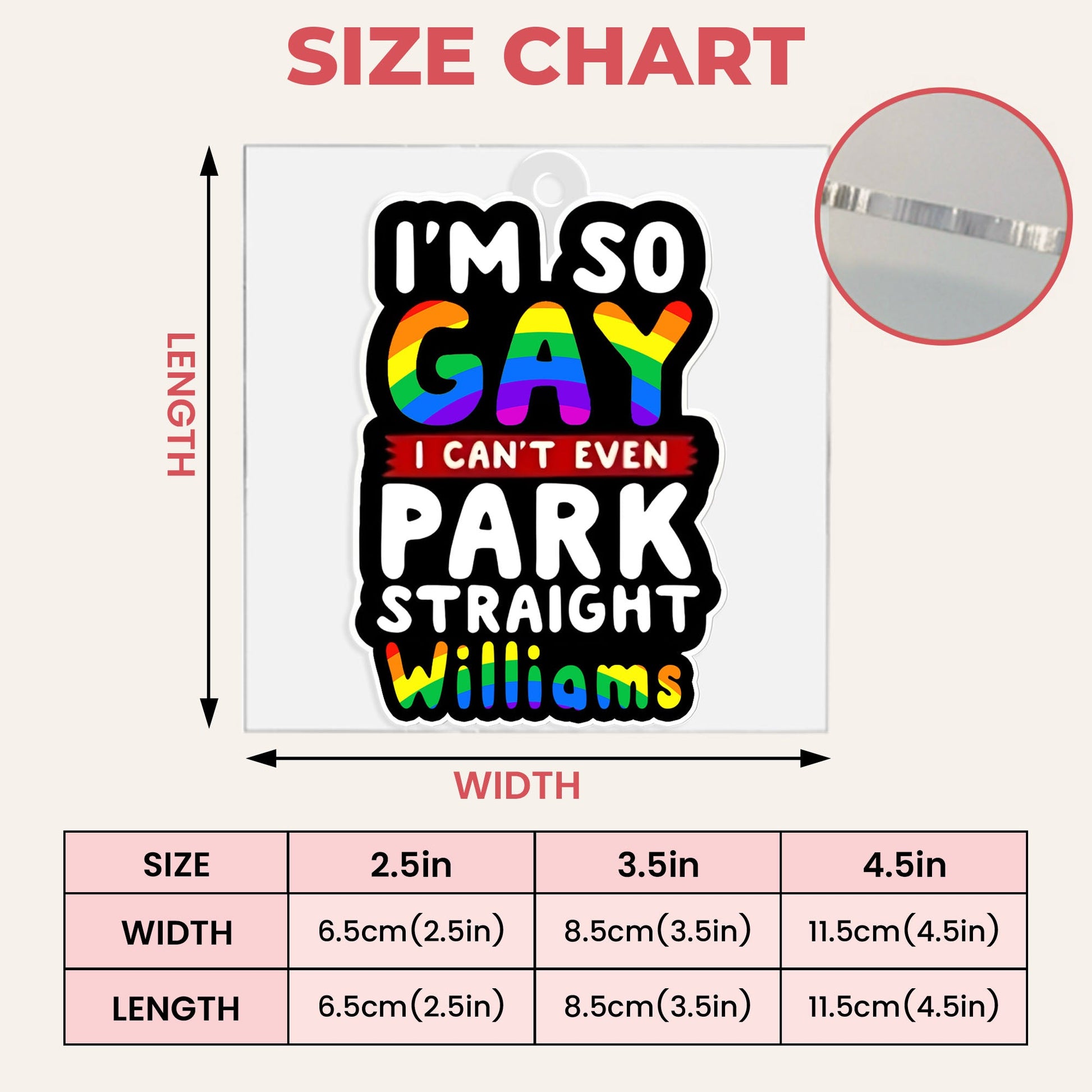 I’m So Gay, I Can’t Even Park Straight - Personalized Rear View Mirror Accessory-Myprintsy