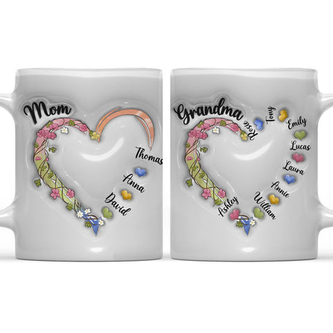 In Her Heart - Personalized 3D Mug-Myprintsy