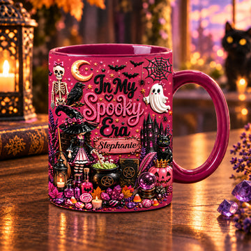 In My Spooky Era - Personalized Pink Halloween 3D Accent Mug-Myprintsy