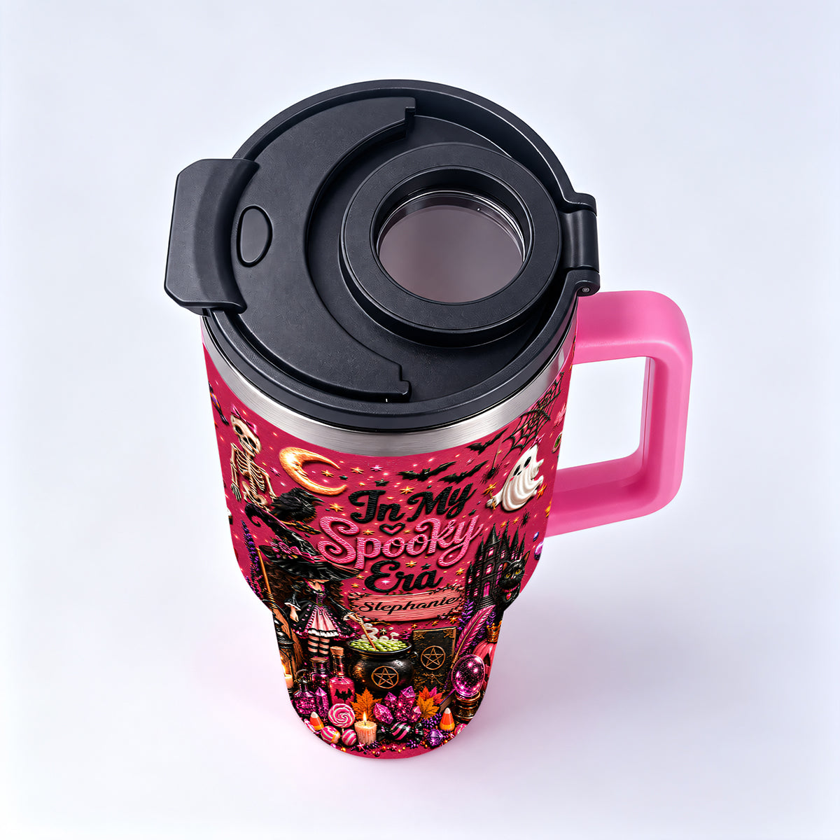 In My Spooky Era - Personalized Pink Halloween 40oz Tumbler With Straw TEST-Myprintsy