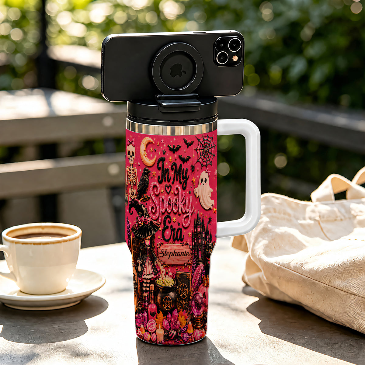 In My Spooky Era - Personalized Pink Halloween 40oz Tumbler With Straw TEST-Myprintsy