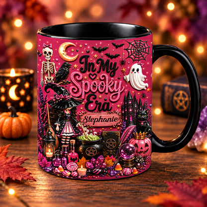 In My Spooky Era - Personalized Pink Halloween Accent Mug [TEST]-Myprintsy