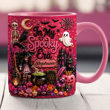 In My Spooky Era - Personalized Pink Halloween Accent Mug-Myprintsy