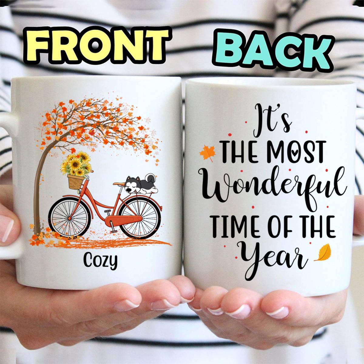 It's The Most Wonderful Time Of The Year Custom Mug - Personalized Coffee Mug - Gift For Fall Lover-Myprintsy