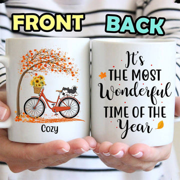 It's The Most Wonderful Time Of The Year Custom Mug - Personalized Coffee Mug - Gift For Fall Lover-Myprintsy