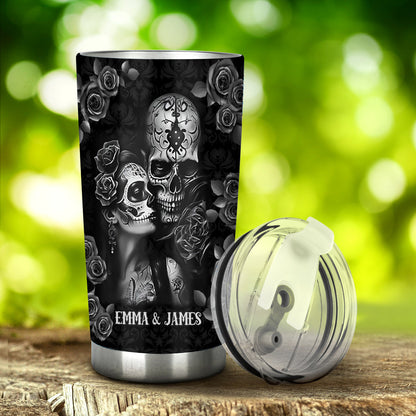 It's You & Me - Personalized Skull Poco Loco Tumbler Cup-Myprintsy