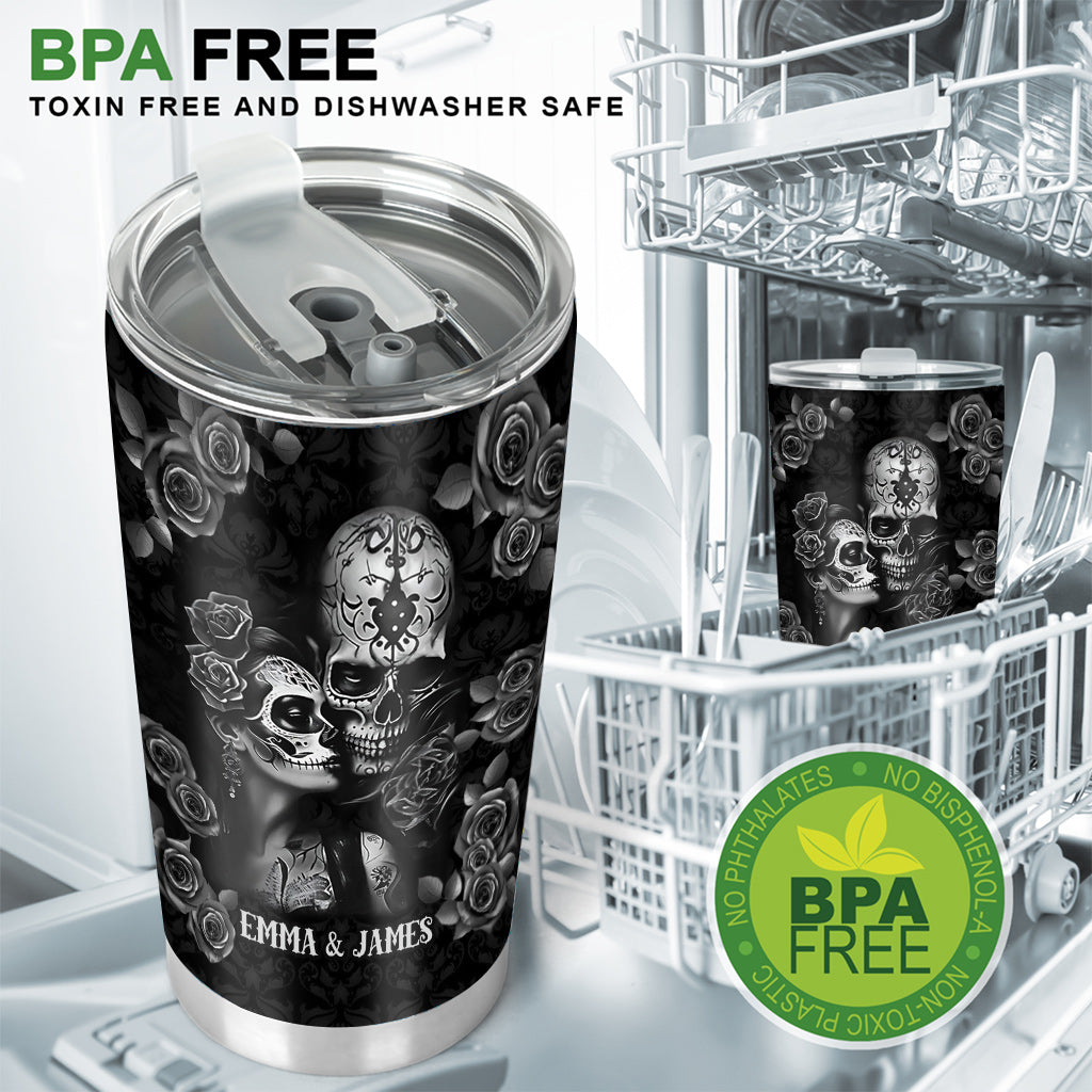 It's You & Me - Personalized Skull Poco Loco Tumbler Cup-Myprintsy
