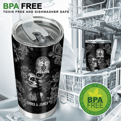 It's You & Me - Personalized Skull Poco Loco Tumbler Cup-Myprintsy