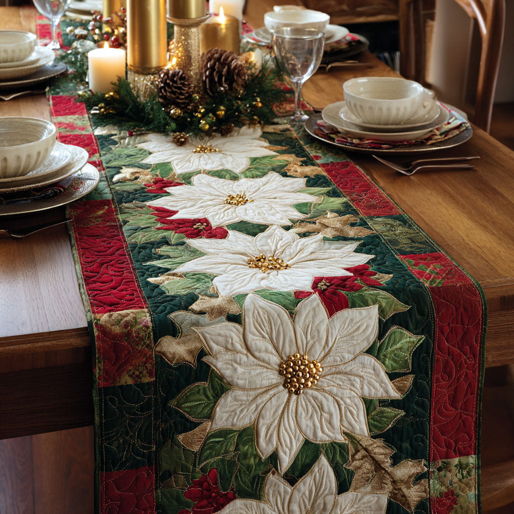 Ivory Elegance Quilted Table Runner VTQ-Myprintsy