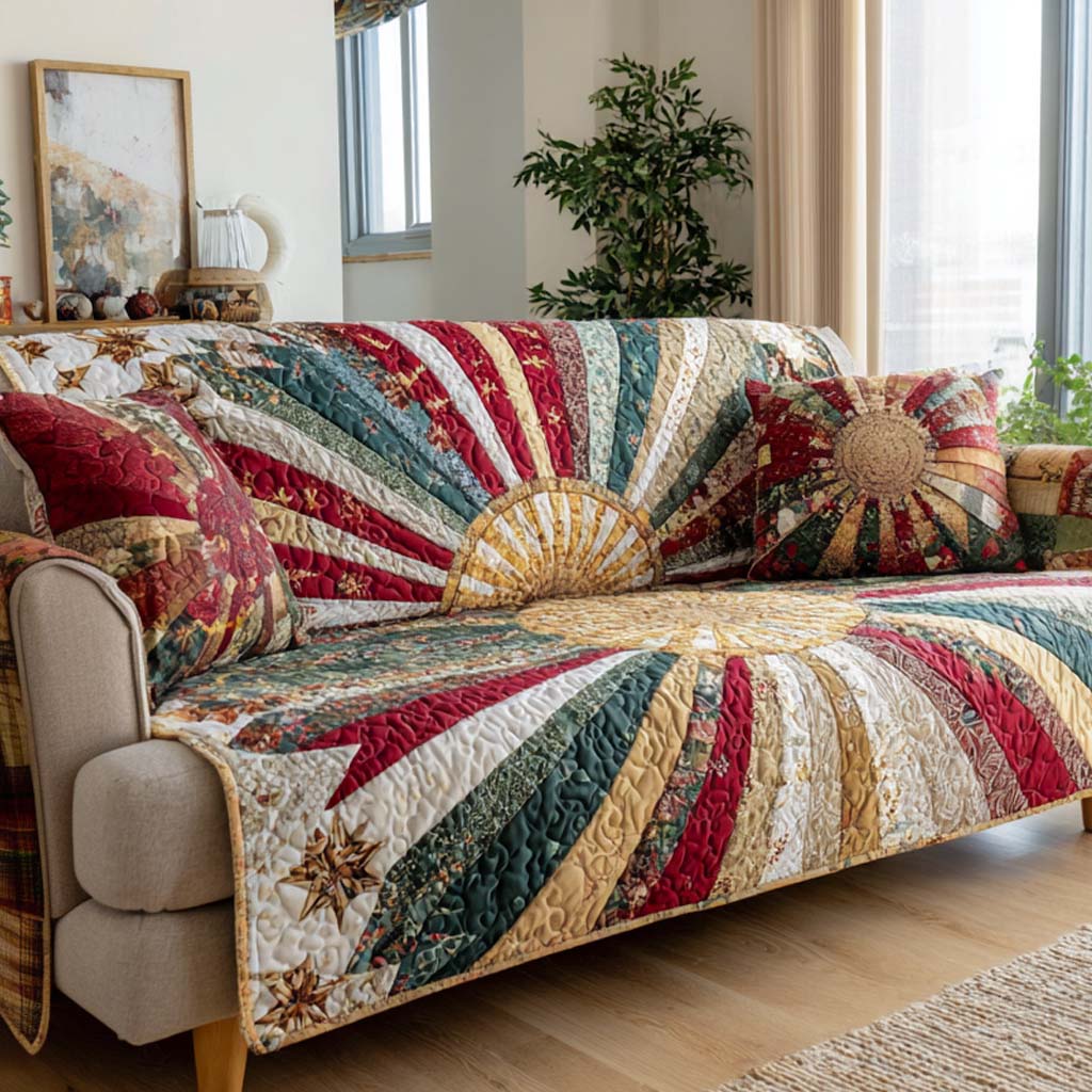 Ivory Radiance Quilted Sofa Cover VTQ-Myprintsy