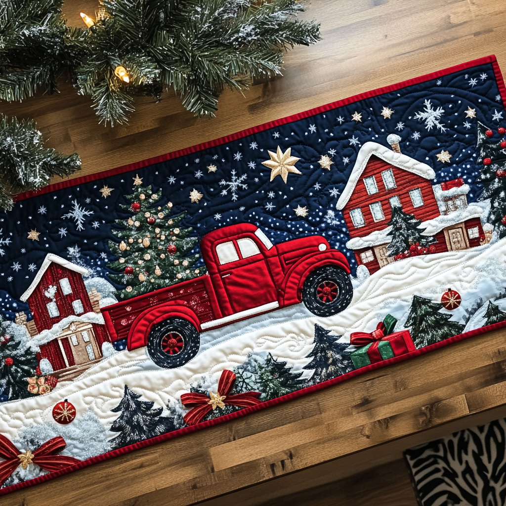 Jingle Bell Joy Quilted Table Runner VTQ-Myprintsy