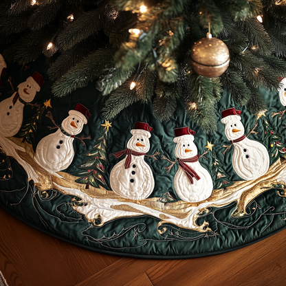 Jingle Frost Quilted Christmas Tree Skirt VH VTQ-Myprintsy