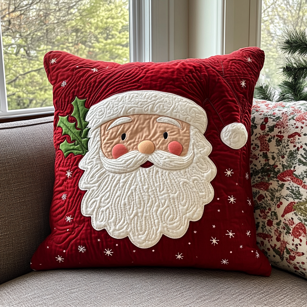 Jingle Santa Quilted Pillow Case VH VTQ-Myprintsy