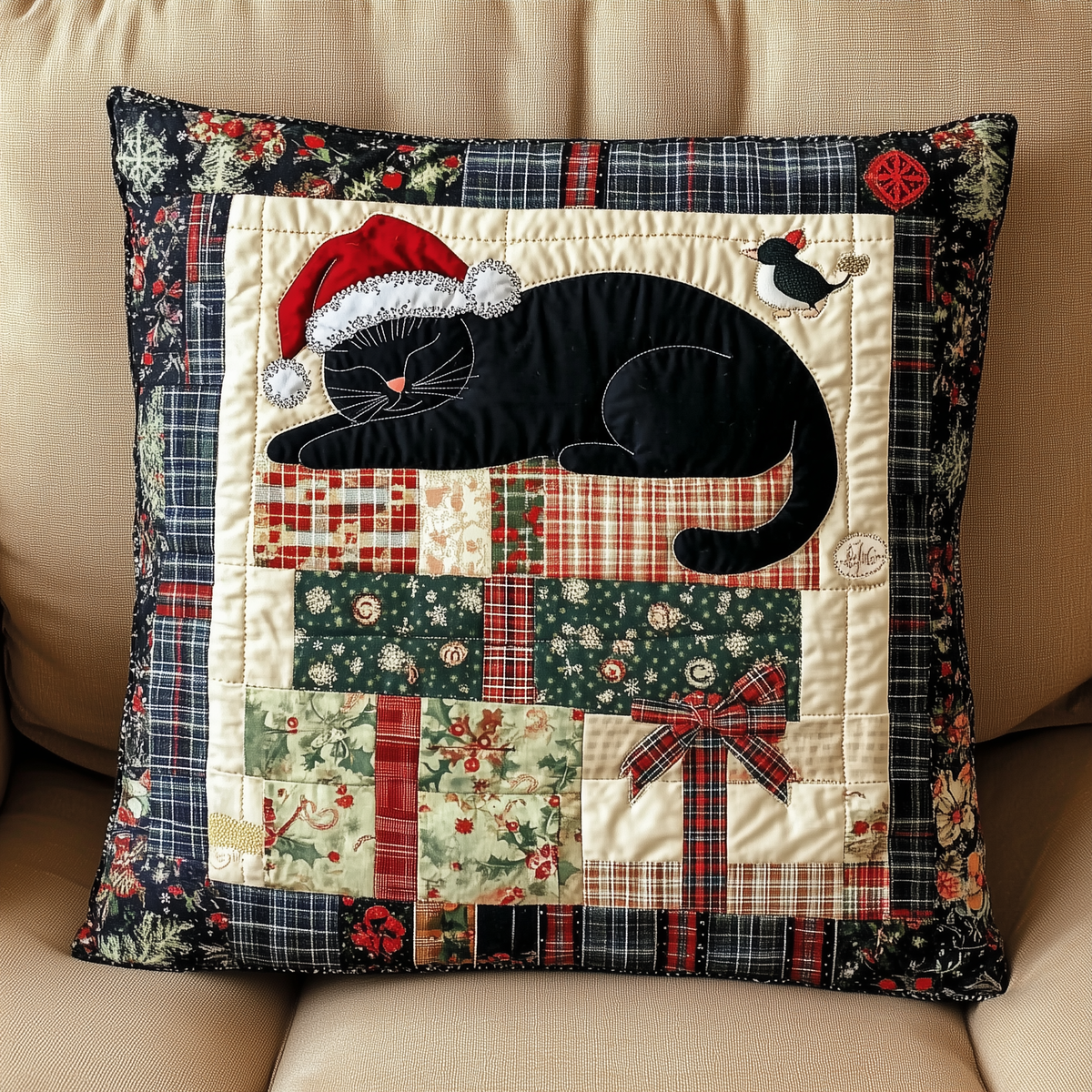 Jolly Cats Quilted Pillow Case VTQ-Myprintsy