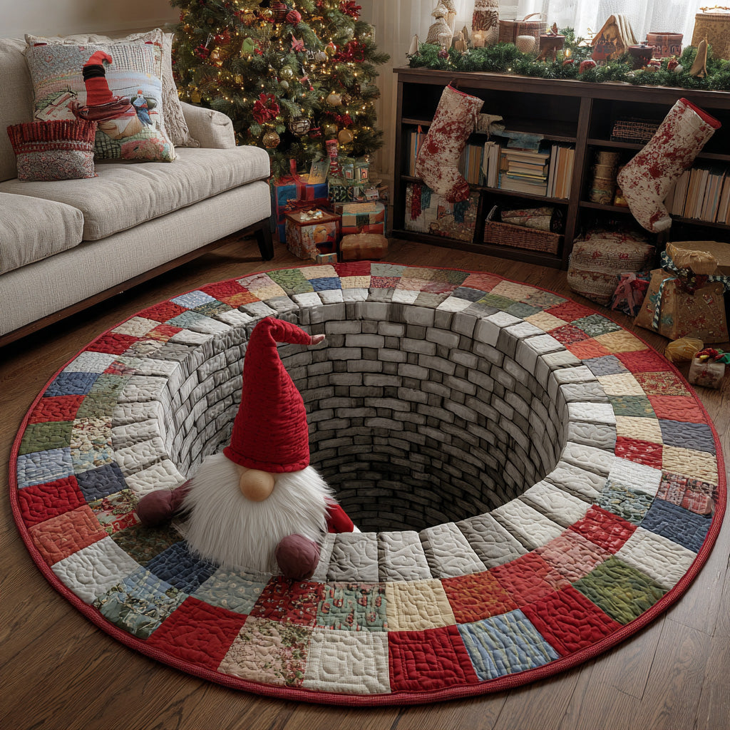Jolly Descent Quilted Round Mat VTQ-Myprintsy