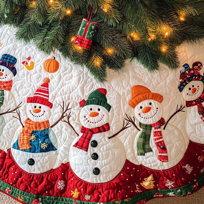 Jolly Gathering Christmas Quilted Tree Skirt-Myprintsy
