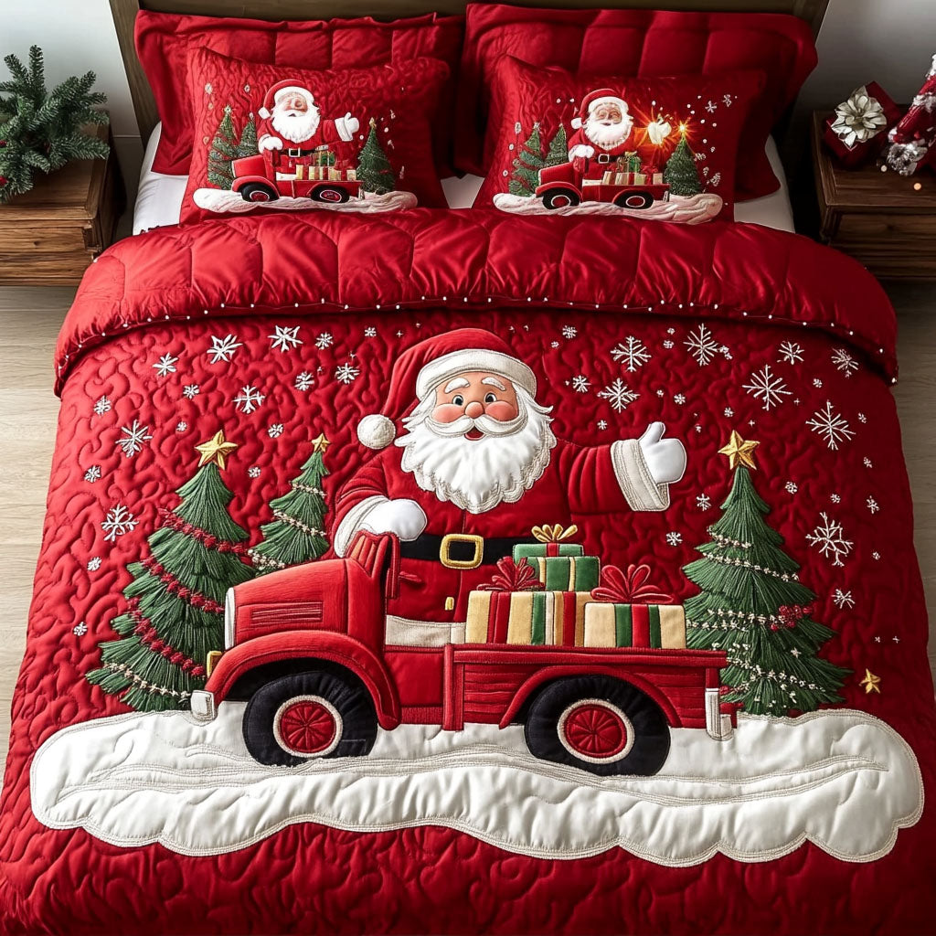 Jolly Holiday Express -Piece Quilted Bedding Set VTQ-Myprintsy