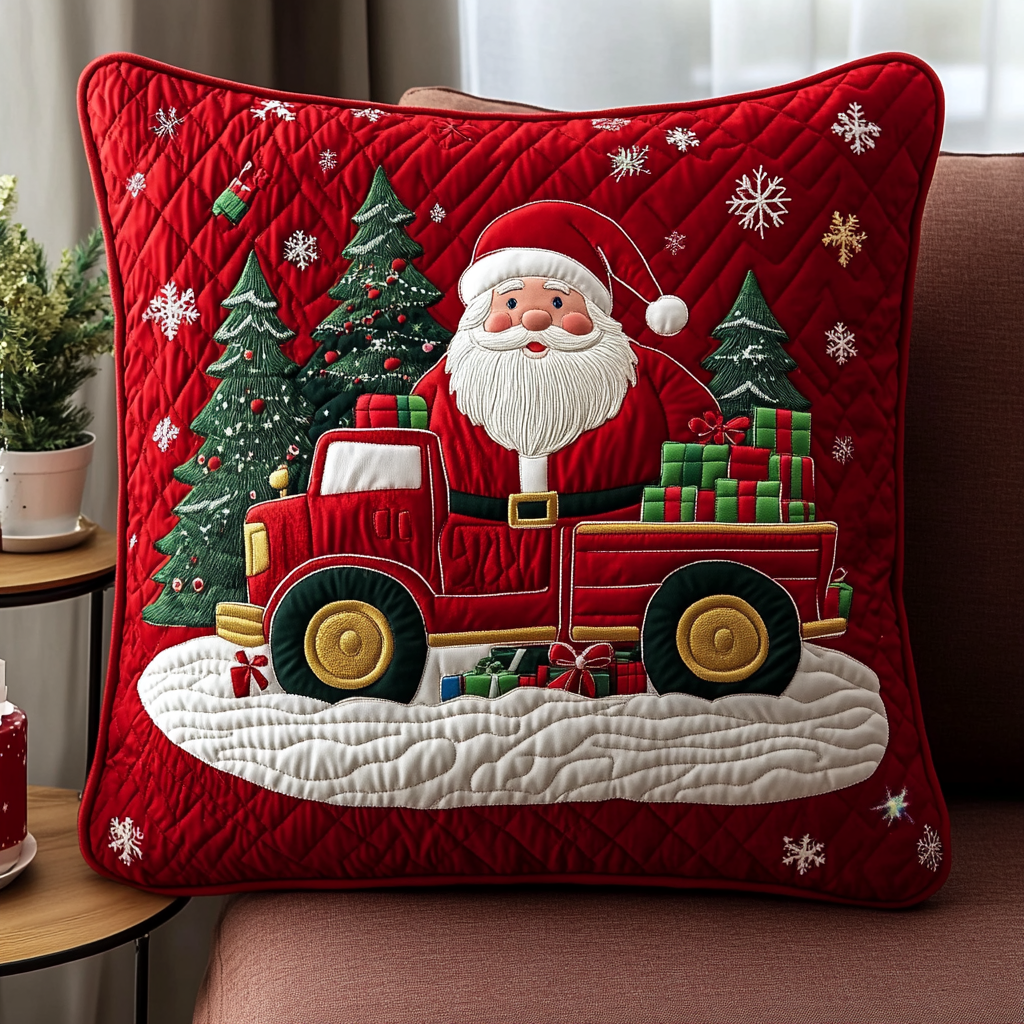 Jolly Holiday Express Quilted Pillow Case VTQ-Myprintsy
