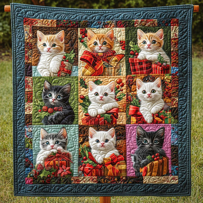 Jolly Kittens Quilted Blanket VTQ-Myprintsy