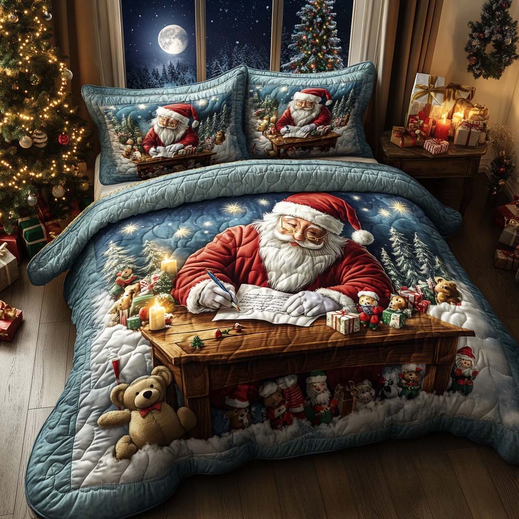 Jolly Night Notes -Piece Quilted Bedding Set VTQ-Myprintsy