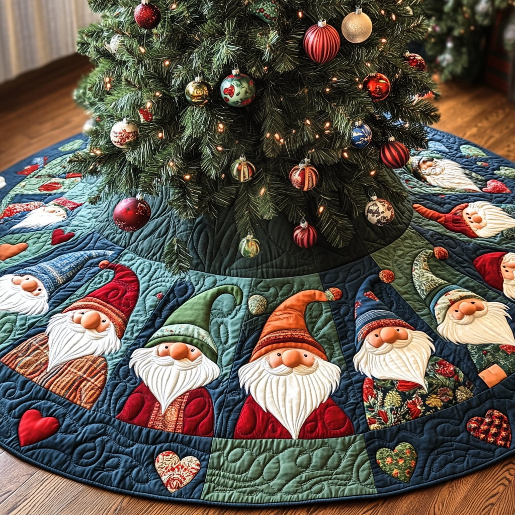 Jolly Round Christmas Quilted Tree Skirt-Myprintsy