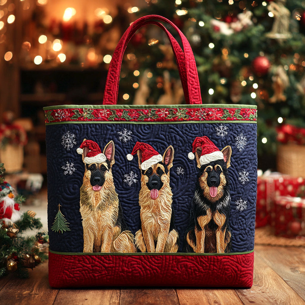 Jolly Shepherd Quilted Tote Bag VTQ-Myprintsy