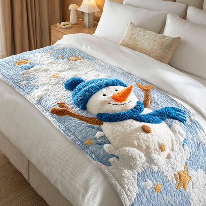 Jolly Snowman Quilted Bed Runner VTQ-Myprintsy