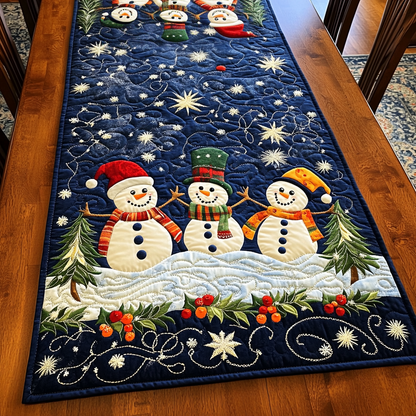 Jolly Snowmen Quilted Table Runner VH VTQ-Myprintsy