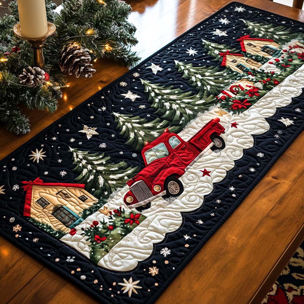 Jolly Tidings Quilted Table Runner VTQ-Myprintsy