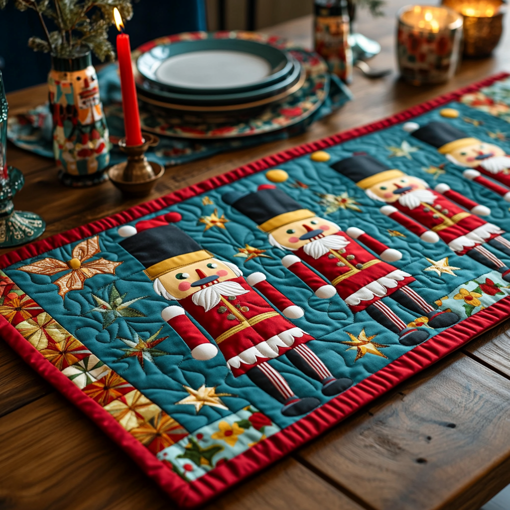 Joyful Nutcracker Quilted Table Runner VTQ-Myprintsy