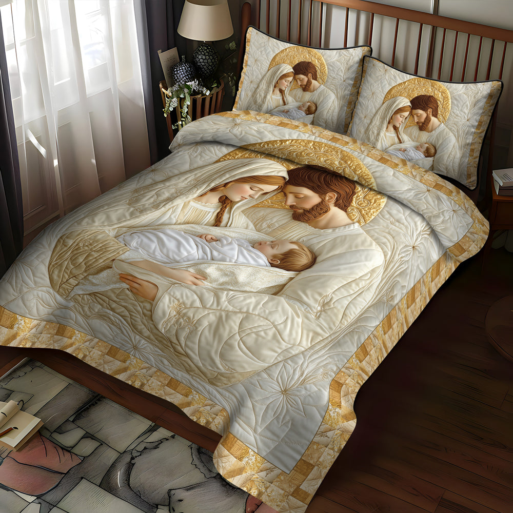 Joyous Nativity Scene -Piece Quilted Bedding Set VTQ-Myprintsy