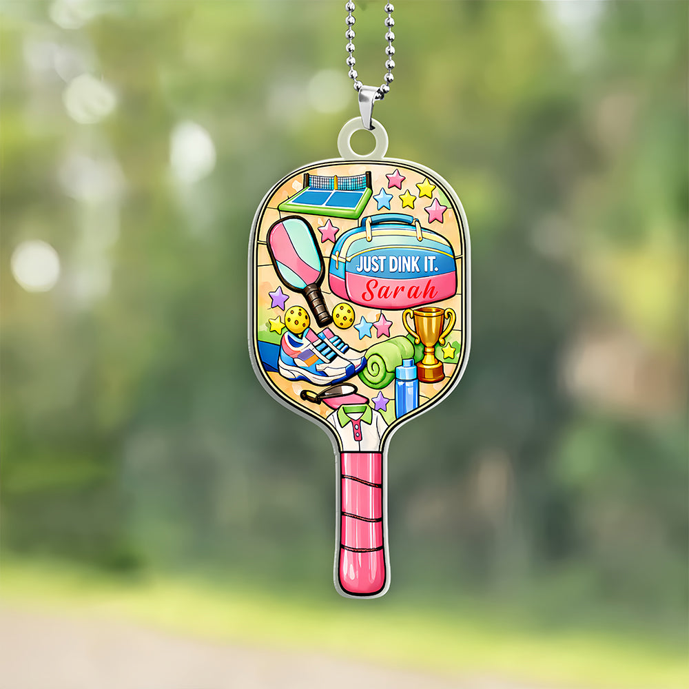 Just Dink It - Personalized Pickleball Acrylic Car Hanger - Pickleball Gifts For Her-Myprintsy