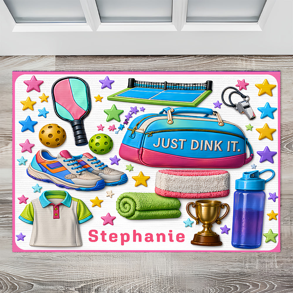 Just Dink It - Personalized Pickleball Doormat, Best Pickleball Gifts for Her-Myprintsy