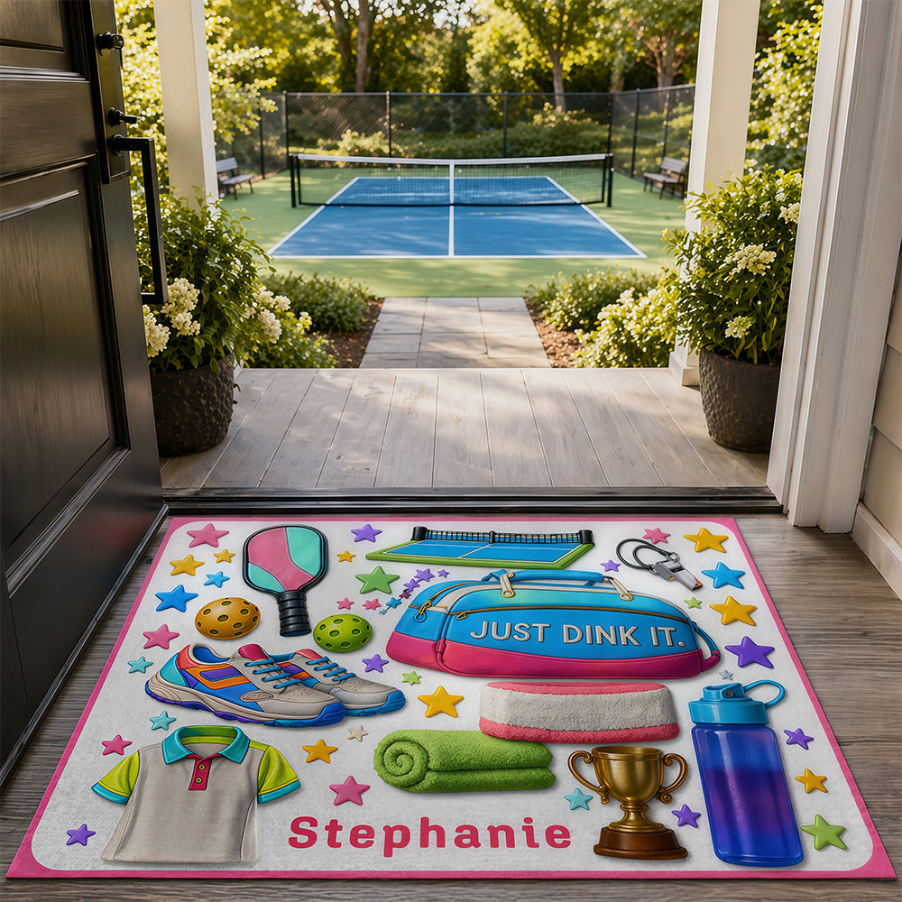 Just Dink It - Personalized Pickleball Doormat, Best Pickleball Gifts for Her-Myprintsy
