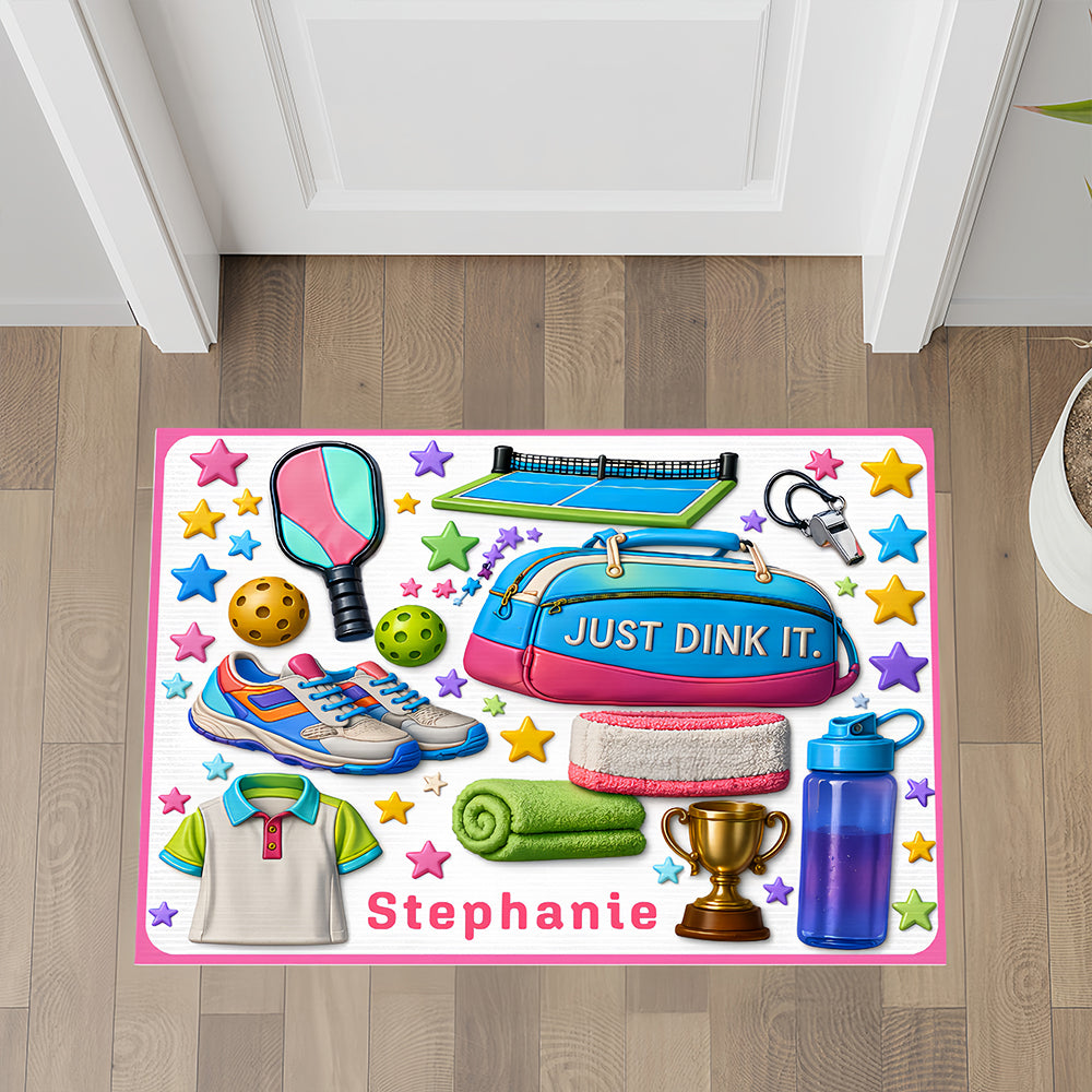 Just Dink It - Personalized Pickleball Doormat, Best Pickleball Gifts for Her-Myprintsy