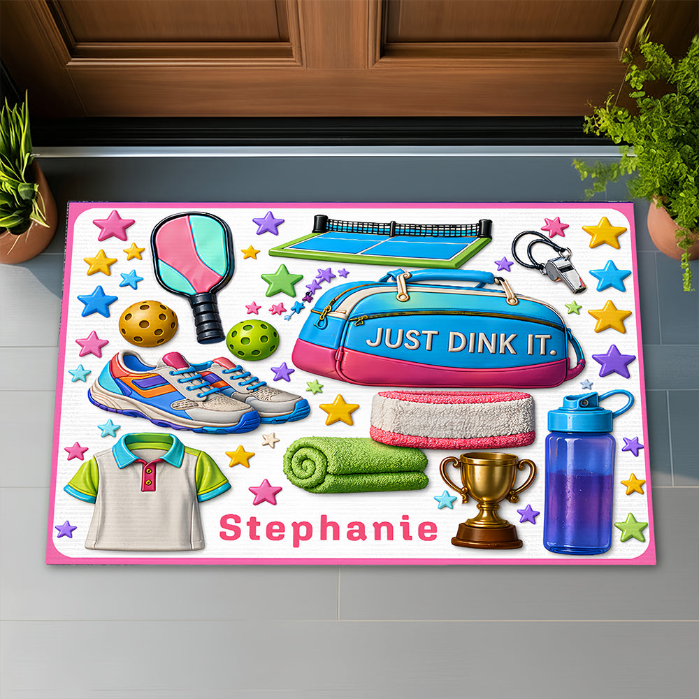 Just Dink It - Personalized Pickleball Doormat, Best Pickleball Gifts for Her-Myprintsy